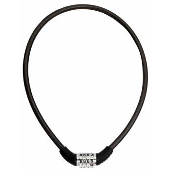 Černý kódový zámek lanko MAX1 650x8 mm