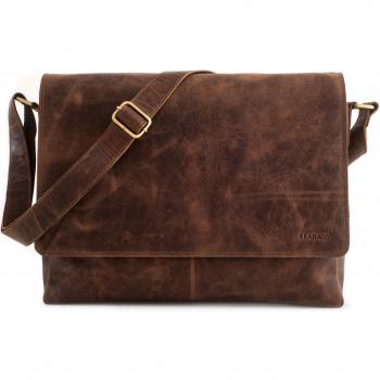 LEABAGS Oxford Leder Umhängetasche für Herren im Vintage Look