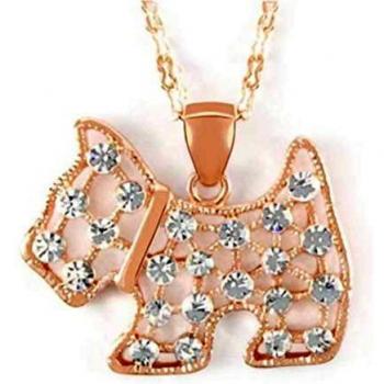 Collier femme Quadiva pendentif chien serti cristaux Swarovski®