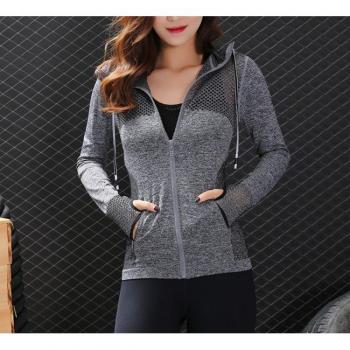 Chaqueta de Gimnasio Femenino Otoño con Ventilación