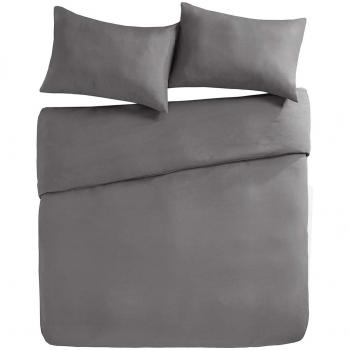 Brushed Finish Duvet Cover Set (Double, 3 Pieces)