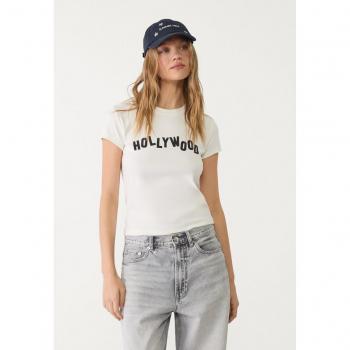 M‑Size Stradivarius Hollywood Shirt – White Edition