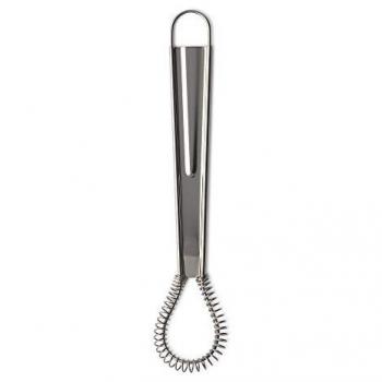Ultra‑Thin Mini Sauce Whisk, Stainless Steel, Silver Finish