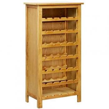 Wine Storage Cabinet, 56x32x110 cm, Solid Oak, Vidaxl