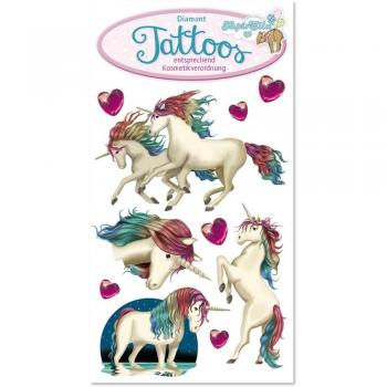 TapirElla Einhorn-Tattoo mit funkelnden Diamanten (Lutz Mauder)