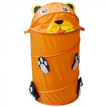 Cesto Portagiochi Pieghevole con Orsetto Disegno Pop Up, 90 cm di Altezza e 44 cm di Diametro, per Bambini dai 3 Anni in su, Teorema 51571