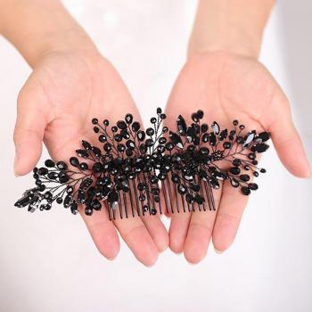 Diadème Couture Noire Vintage Pour Mariage