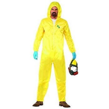 Smiffys Halloween Kostüm 20498L: Breaking Bad – Gelber Anzug mit Maske, Handschuhen & Kinnbart