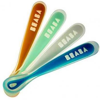 Lot de 4 cuillères 1er repas soft en silicone