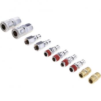 10 Pieces 1/4 Quick Connect Hose Fittings for Air Compressors Metal Rust Proof