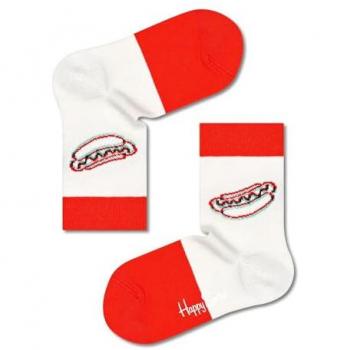 Crew Socken Kinder Hotdog Design in Weiß | Happy Socks