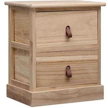 VidaXL Mobiletto Notturno in Legno di Paulonia 38 x 28 x 45 cm