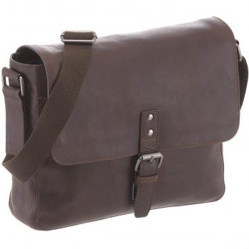 Leonhard Heyden Dakota Brown Leather Messenger 32 cm