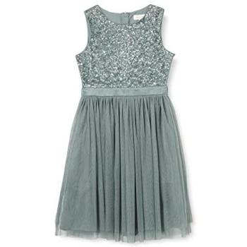 Teal Sequin Midi Dress by Maya – Kids 9-10