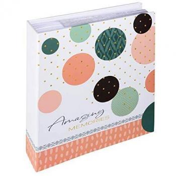 Walther design ME-487-R Fotoalbum Amazing Memories, Einsteckalbum für 200 Fotos 13x18 cm, lachs