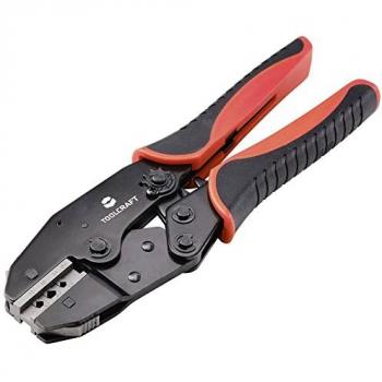 Toolcraft Crimpzange Set Solar 4‑teilig, 280 mm Länge, inkl. Crimpsortiment & Koffer