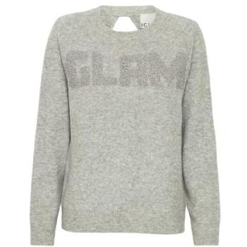 Damenpullover Ichi Macon LS8 (Grau) – Größe XL