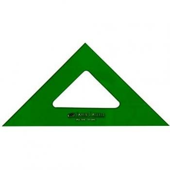 ESCUADRA FABER CASTELL 16 CM PLASTICO VERDE
