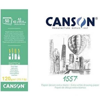 Papier Canson 1557 120 g/m² – Format Compact 42×59,4 cm