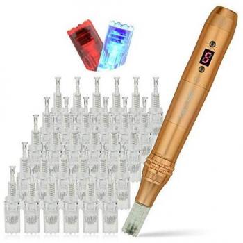TBPHP Dermapen Mikro-Nadelrolle Pen 0-2,0 mm mit LCD-Display und LED-Therapie, P20 zur Hautverjüngung