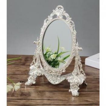 Large Silver Vanity Mirror
