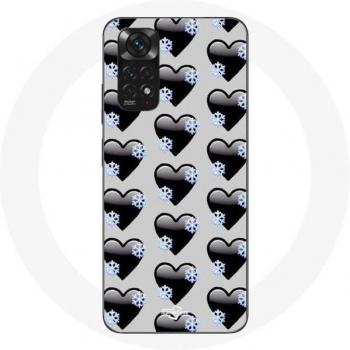 Black Hearts Pattern Case for Xiaomi Redmi Note 11S