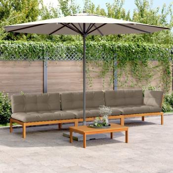 Completamento Pallet Giardino con Cuscini Acacia