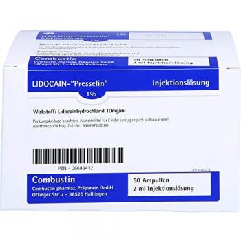 LIDOCAIN-Presselin 1 % Ampullen, 50 Stück Ampullen