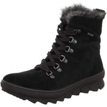 Legero Damen Stiefelette Schwarz Flach Leder Warm gefüttert Gore-Tex Größe 37,5