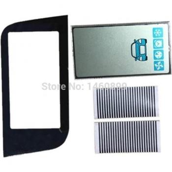 4PCS A93 LCD Flex Cable with Keychain Glass Case for Starline GSM Remote Control