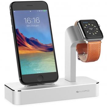 IVAPO Base di Ricarica 2 in 1 per Apple Watch e iPhone