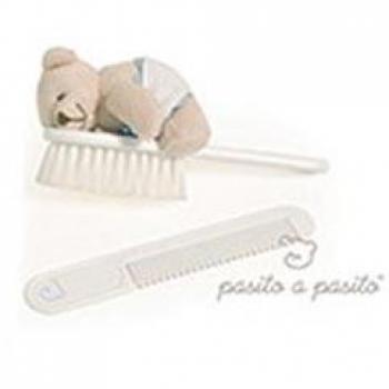 Set di Spazzola e Pettine per Bebè Orso Rosa