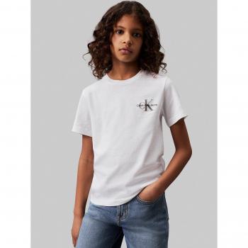 Camiseta de algodón de manga corta para niño Calvin Klein