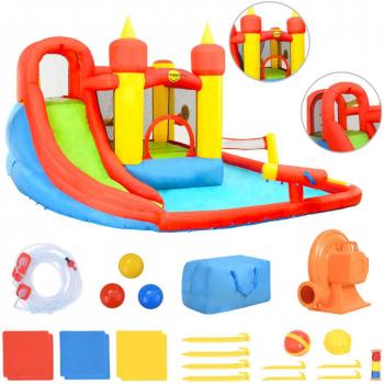 Château de Jeux Gonflable avec Toboggan et Pataugeoire