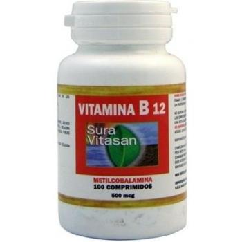 Pack de 2 uds Vitamina B12 (Metilcobalamina) 500Mcg. 100Cap. de Sura Vitasan SURA VITASAN PACK