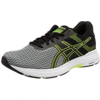 Asics Men's Gel-Phoenix IX Running Shoes (Grey/Black/Yellow, UK 6)