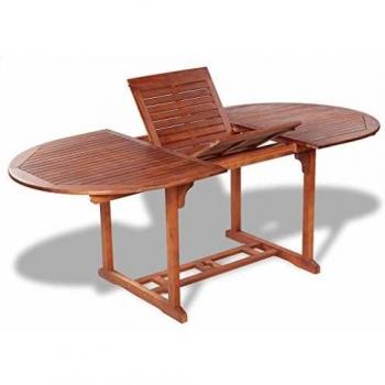 Table extensible pour le jardin en bois d'acacia massif