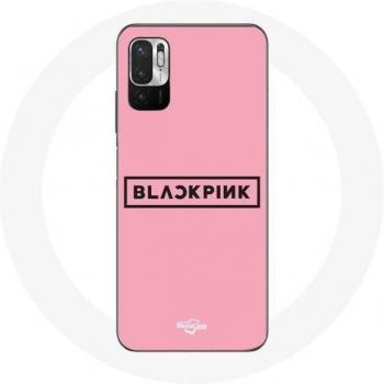 Xiaomi Redmi Note 10 5G Case with Blackpink Logo on Pink