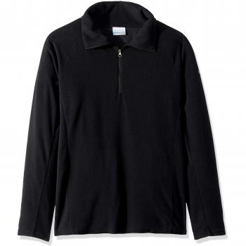 Columbia Fleece Pullover with Half Zipper for Women, Glacial IV 1/2 Zip, Polyester, Black