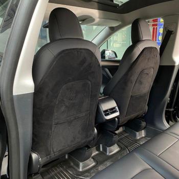 Housse intérieure anti‑coup de pied pour Tesla Model 3/Model Y – cuir microfibre