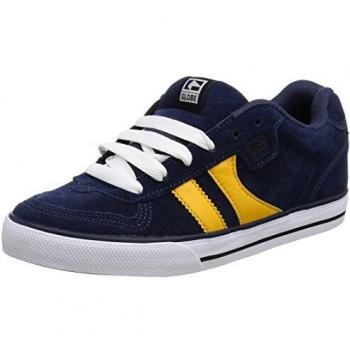 Globe Encore-2 Men's Multicolored Skate Shoes with Navy and Yellow Accents, Size 44 EU