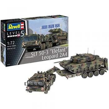1/72 Scale Revell SLT 50-3 Elephant with Leopard 2A4 Tank Model