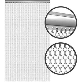 BriSunshine Premium Door Fly Screen 210x90cm Aluminium Chain Curtain
