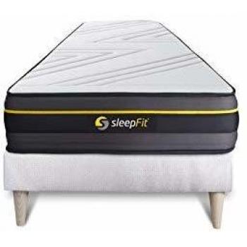 Matelas ferme 90x190 Active + sommier kit Blanc