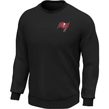 Bucs Fanatic Mens Large Black Cotton Crewneck