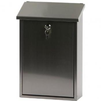 HxWxD 400 x 280 x 115 mm Stainless Steel Post Mount Mailbox