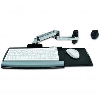 Ergotron LX Schwenkarm für Tastatur – Wandmontage, 2,2 kg, 64 cm Höhe, 45‑246‑026 – Silbersilhouette