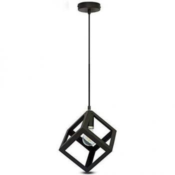 Lampadario pendente cubo E27 nero