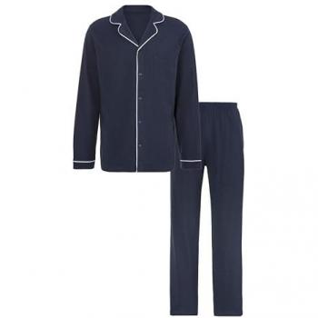 S.Oliver Herren-Pyjama, Langarmmanschette, Jersey, klassische Passform