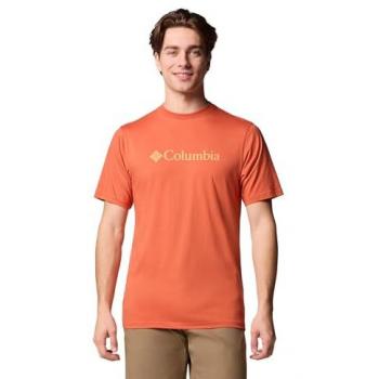 Camisa curta Columbia com design discreto para homem